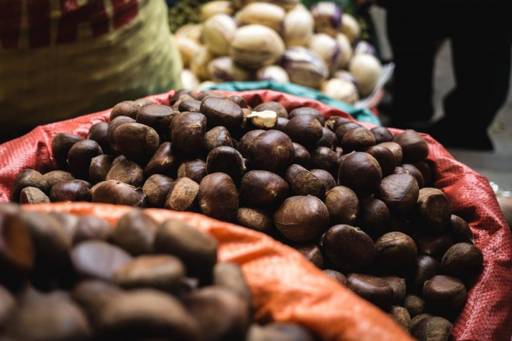 Chestnuts at a farmers market Chestnuts at a farmers market