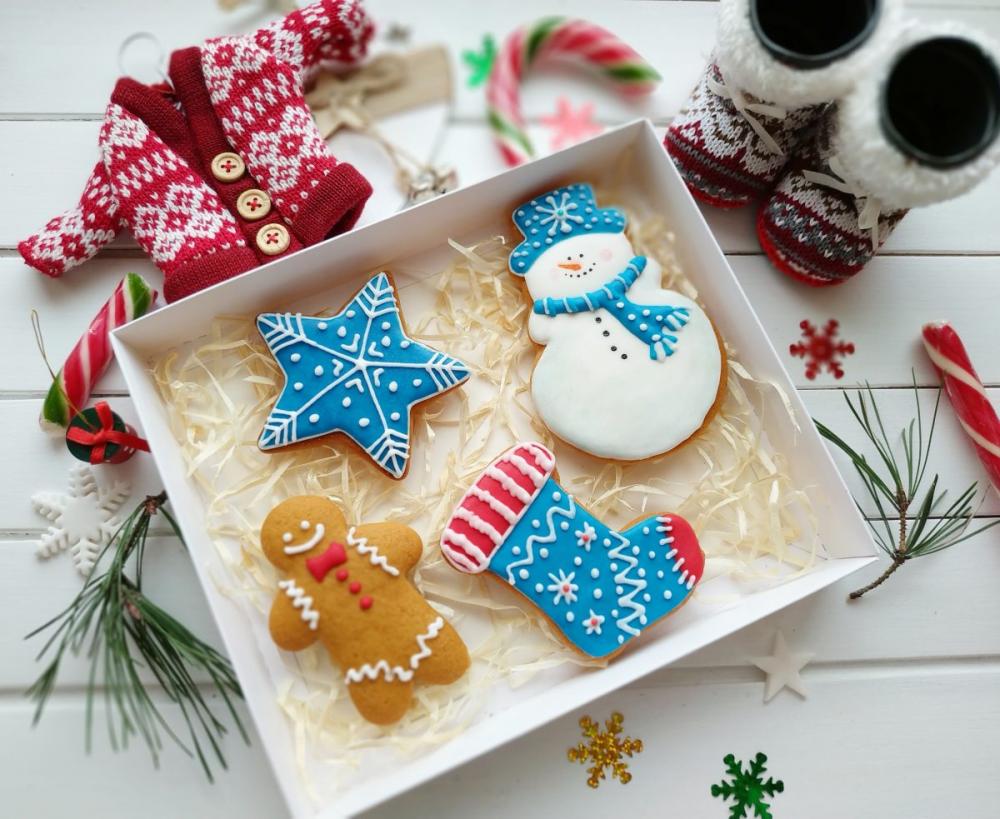Cute colorful Christmas gingerbread cookies Cute colorful Christmas gingerbread cookies