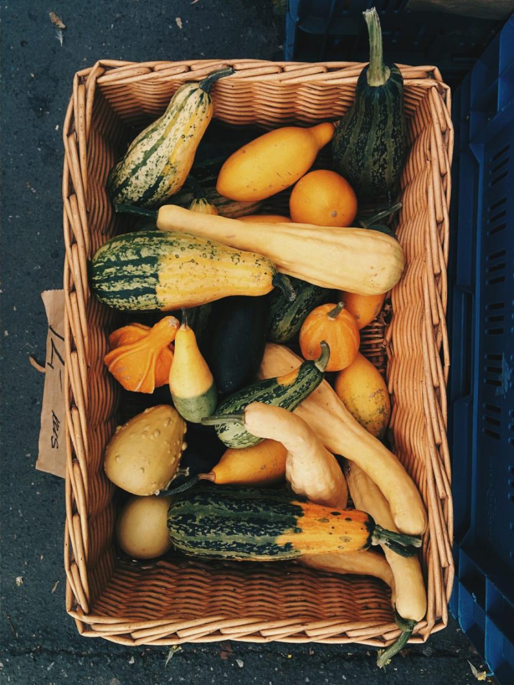 Decorative pumpkins at farmers market Decorative pumpkins at farmers market