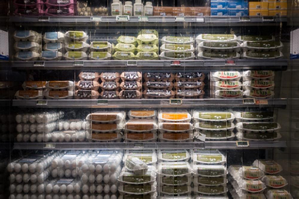 Eggs in a grocery store Eggs in a grocery store