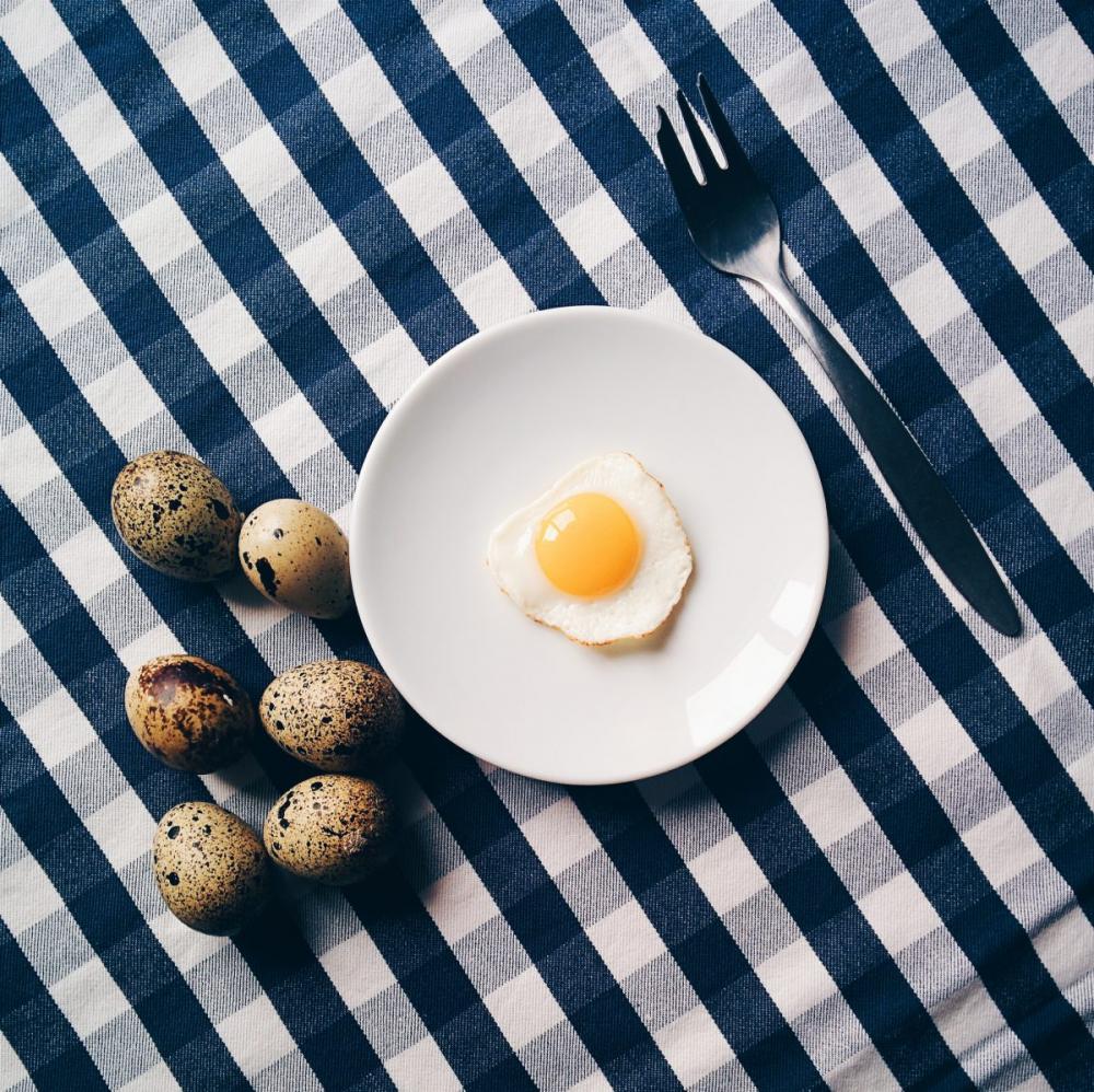 Funny quail egg breakfast Funny quail egg breakfast