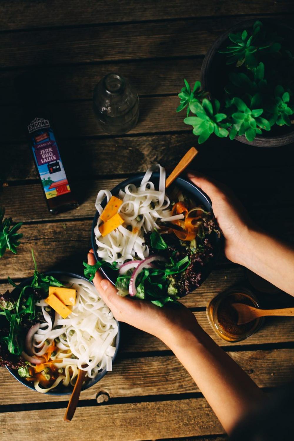 Vegan noodles with vegetables Vegan noodles with vegetables