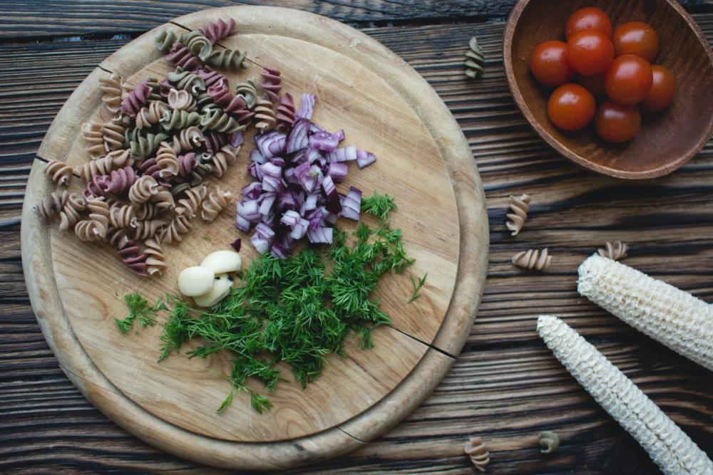 Pasta fusilli prepared for cooking Pasta fusilli prepared for cooking