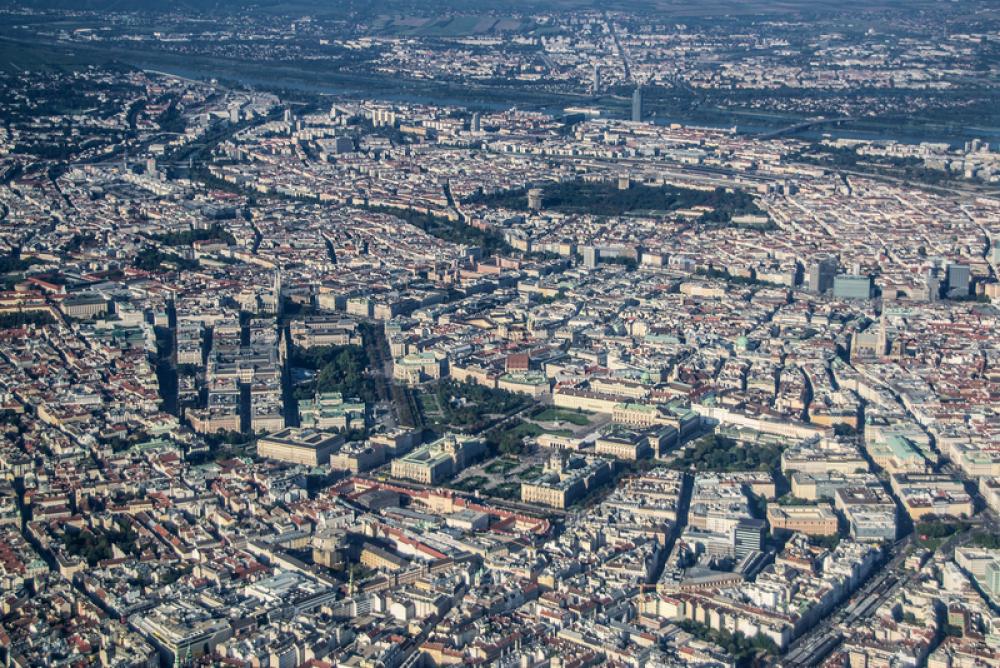 Aerial View of Vienna, Austria free photo Aerial View of Vienna, Austria free photo