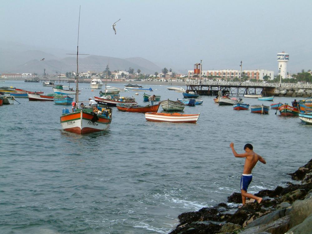 Ancon Harbor with Boats on the water in Peru free photo Ancon Harbor with Boats on the water in Peru free photo