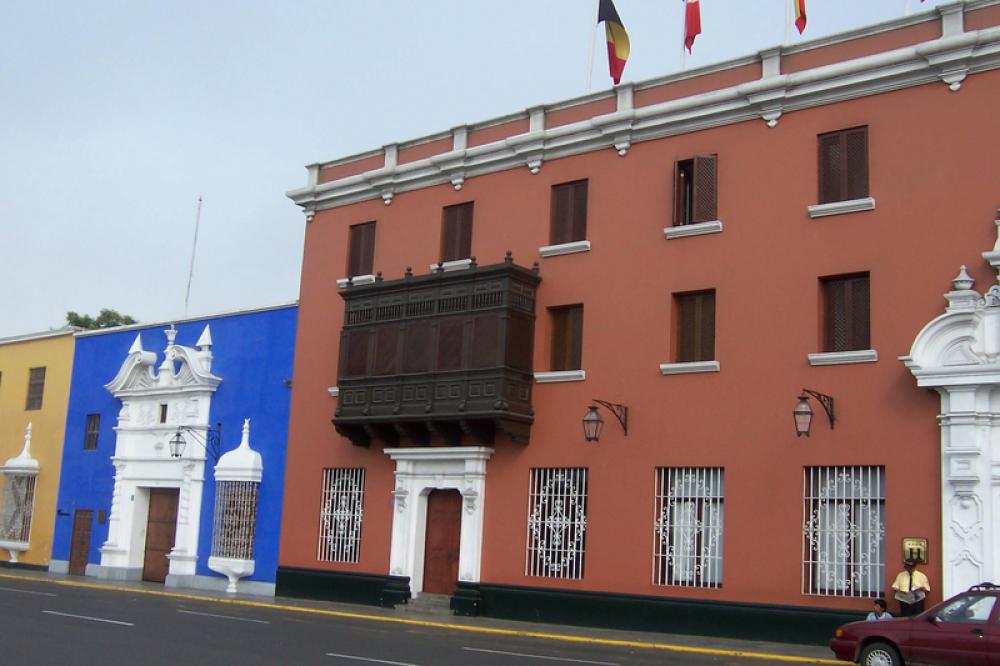 Buildings in the Historical Center of Trujilio, Peru free photo Buildings in the Historical Center of Trujilio, Peru free photo