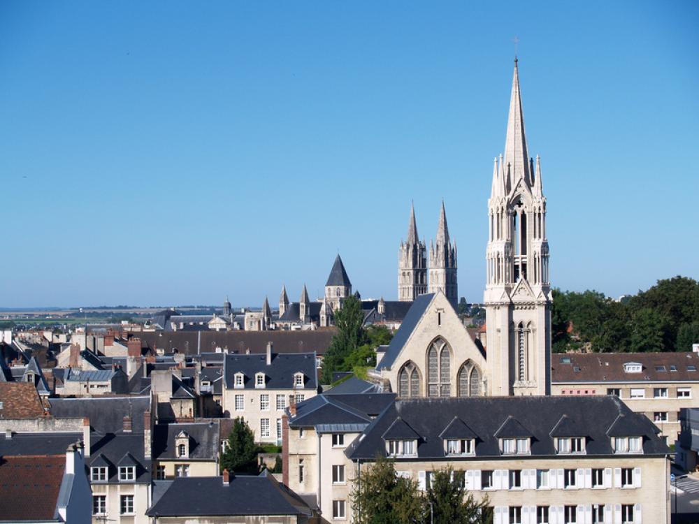 Downtown Caen and the Abbey of St. Étienne in France free photo Downtown Caen and the Abbey of St. Étienne in France free photo