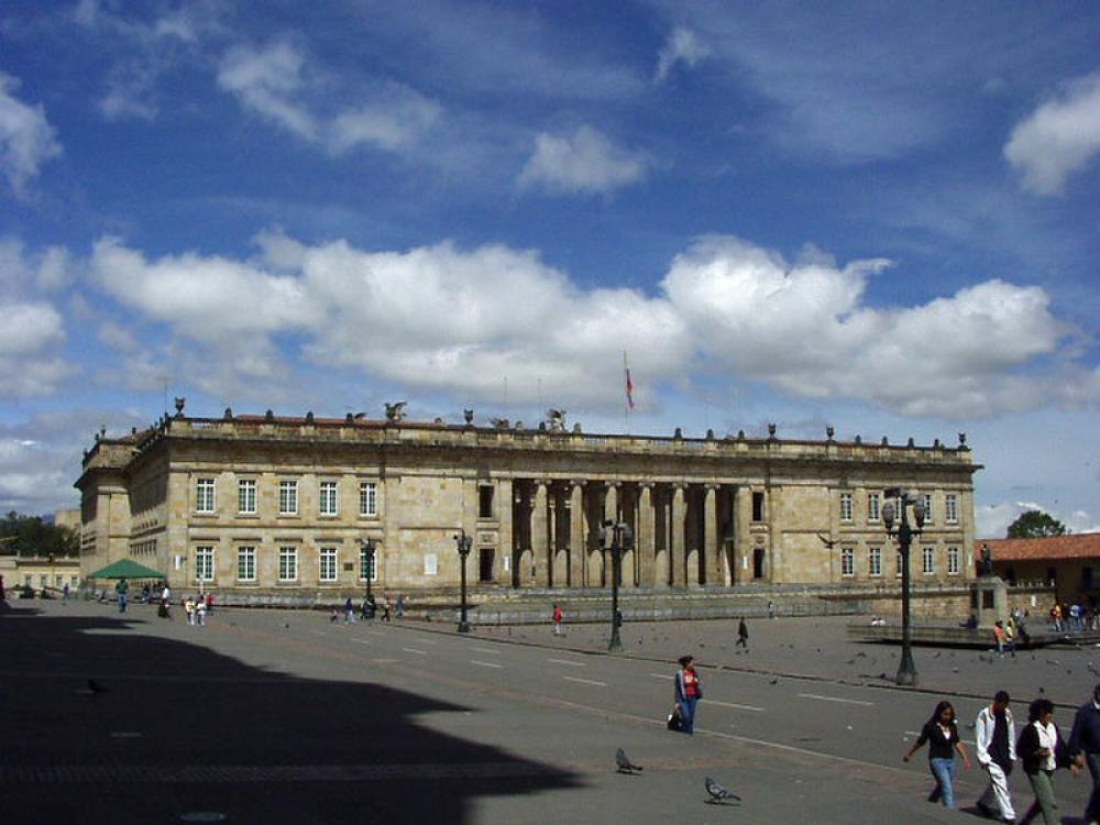 National capitol in Plaza de Bolivar in Bogota, Colombia free photo National capitol in Plaza de Bolivar in Bogota, Colombia free photo