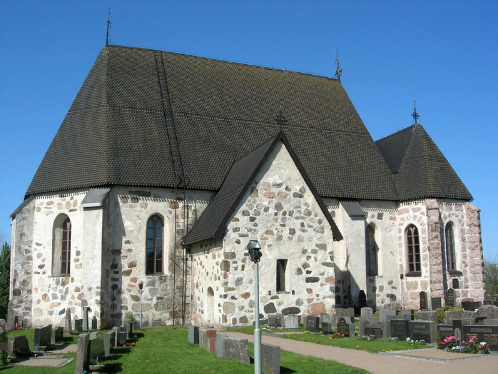 Nousiainen Church building in Finland free photo Nousiainen Church building in Finland free photo
