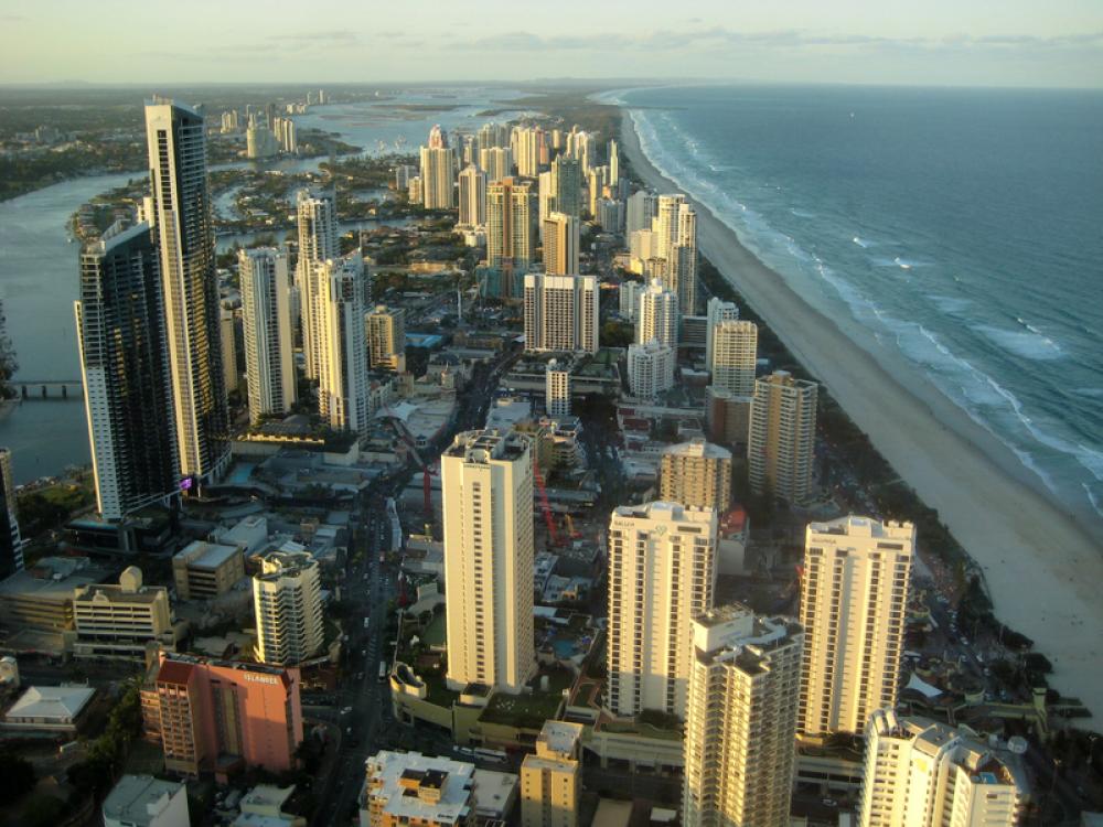 Surfers Paradise skyline Along the Shoreline on the Golden Coast, Queensland, Australia free photo Surfers Paradise skyline Along the Shoreline on the Golden Coast, Queensland, Australia free photo
