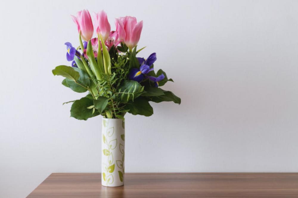 Beautiful flower in vase. Nice Valentine’s Day Beautiful flower in vase. Nice Valentine’s Day