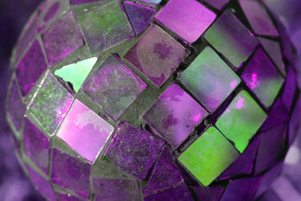 Purple Glass Mosaic Ball Purple Glass Mosaic Ball