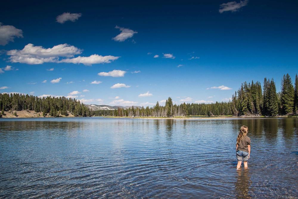 Little Kid in Lake in the USA Little Kid in Lake in the USA