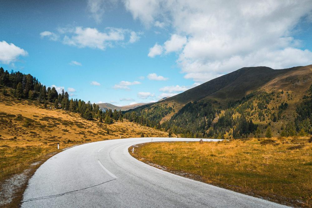 Empty Road in Austrian Mountains Empty Road in Austrian Mountains