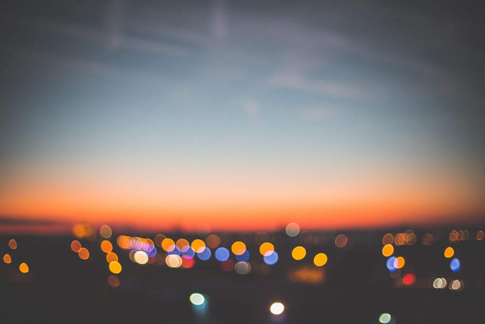 Evening Sunset Bokeh Cityscape Evening Sunset Bokeh Cityscape