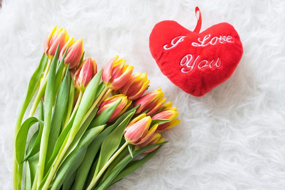 Kees Nelis Tulips With Plush I Love You Heart Kees Nelis Tulips With Plush I Love You Heart