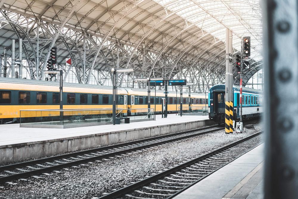 Old Industrial Railway Station in Prague, Czechia Old Industrial Railway Station in Prague, Czechia