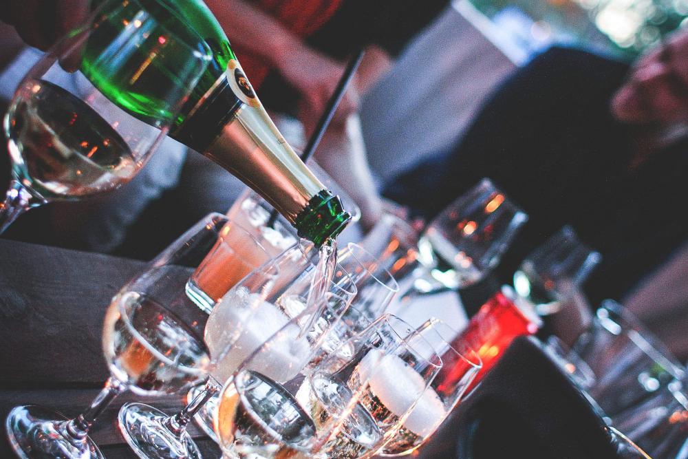 Pouring a Bottle of Champagne Pouring a Bottle of Champagne