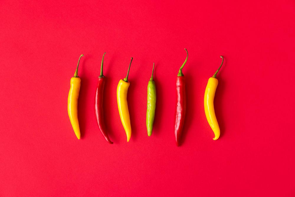 Red, Yellow and Green Hot Chilli Peppers Red, Yellow and Green Hot Chilli Peppers