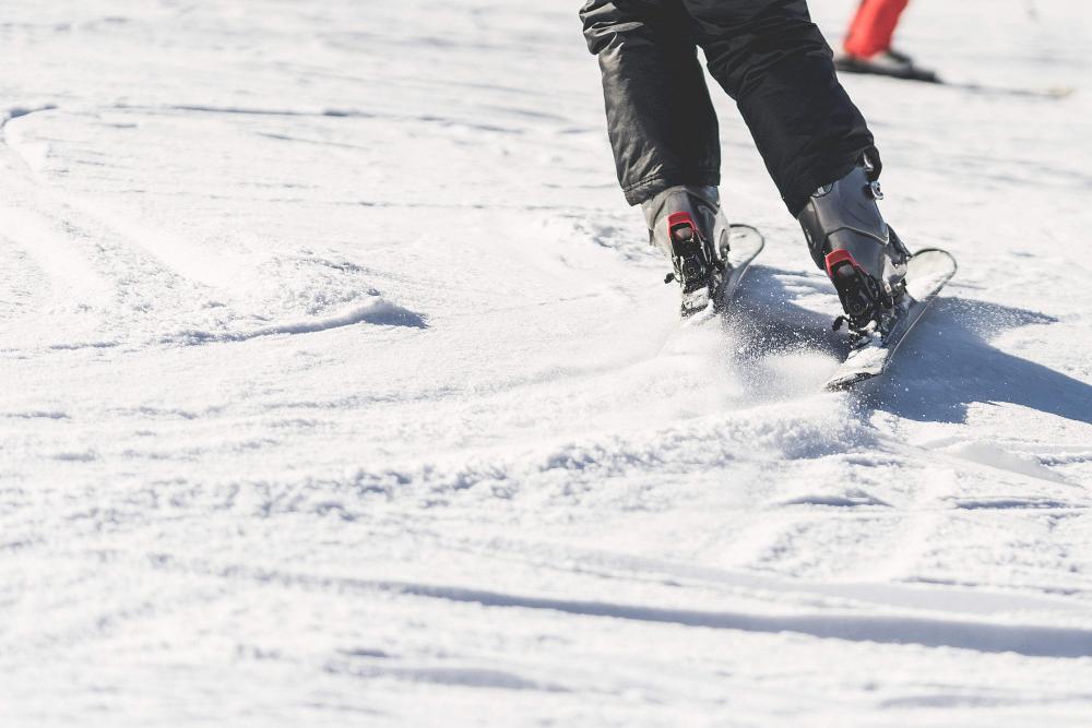 Skiing Snow And Ski Close Up Skiing Snow And Ski Close Up
