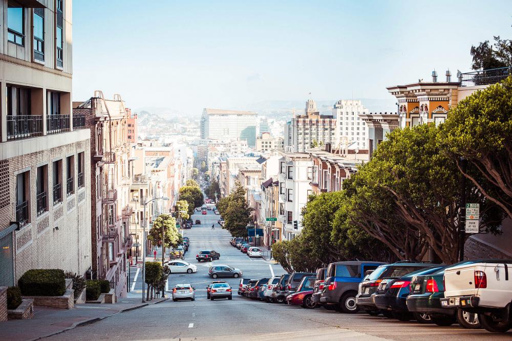 Wonderful View Down to San Francisco Street Wonderful View Down to San Francisco Street