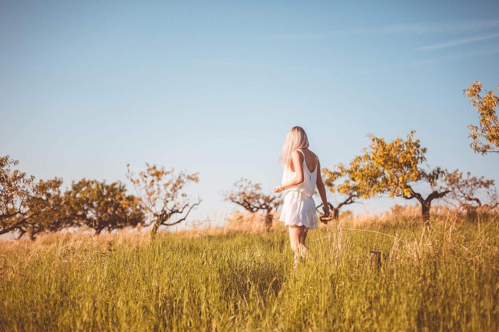Young Girl Lost in a Meadow Young Girl Lost in a Meadow