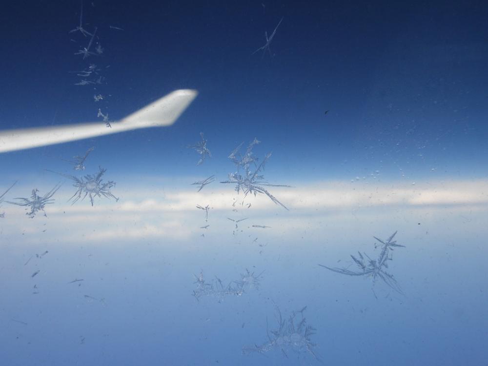 Aircraft Sky Blue Frost Ice Wing Clouds Aircraft Sky Blue Frost Ice Wing Clouds
