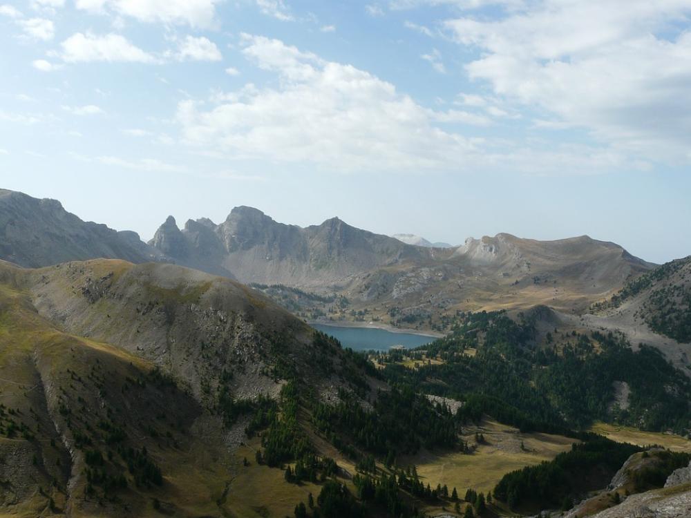 Allos Lake Mountain Hiking Landscape Nature Market Allos Lake Mountain Hiking Landscape Nature Market