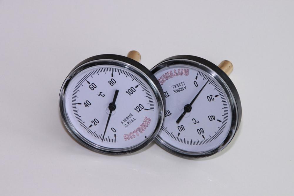 Analog Bimetal Dial Round Stainless Steel Stem Analog Bimetal Dial Round Stainless Steel Stem