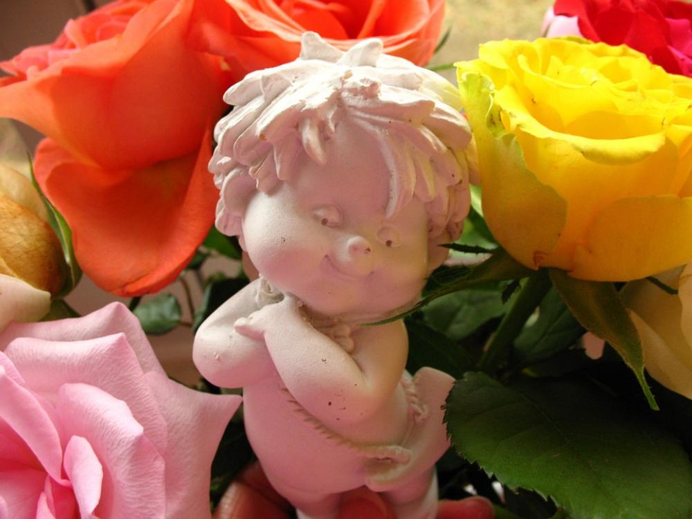 Angel Flowers Figure Decorative Angel Flowers Figure Decorative