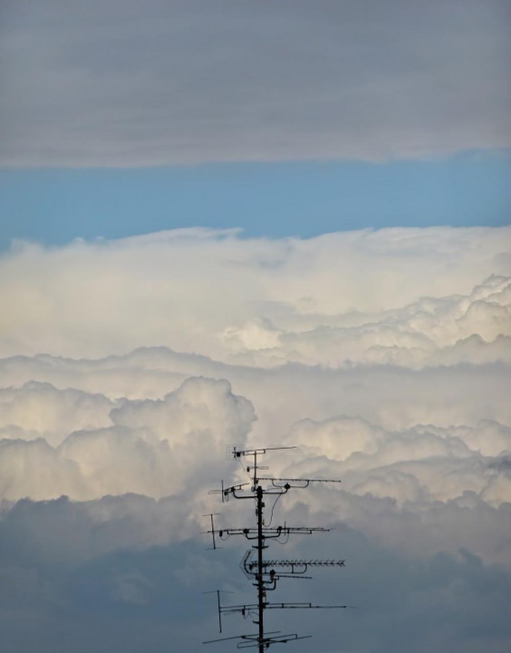 Antenna Clouds Cloudscape Sky Ether Colors Antenna Clouds Cloudscape Sky Ether Colors