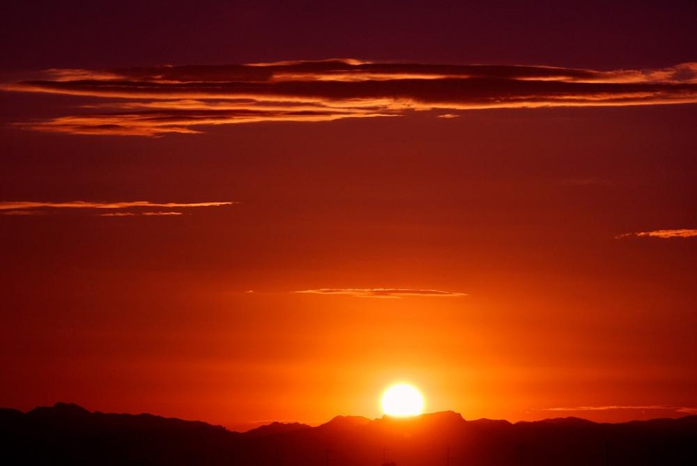 Arizona Sunrise Mountains Sun Desert Landscape Arizona Sunrise Mountains Sun Desert Landscape