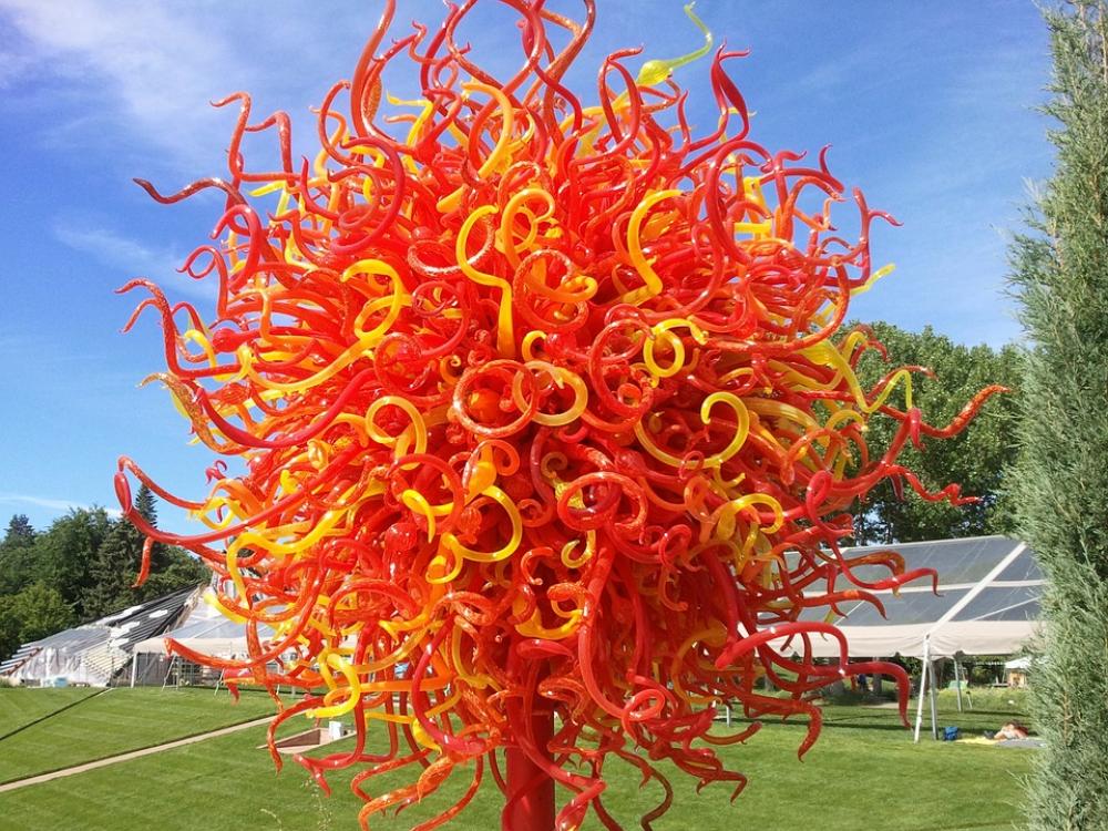 Art Orange Glass Tree Art Orange Glass Tree