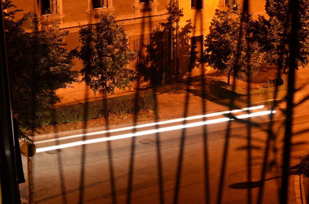 At Night City Building Downtown Street Hungary At Night City Building Downtown Street Hungary
