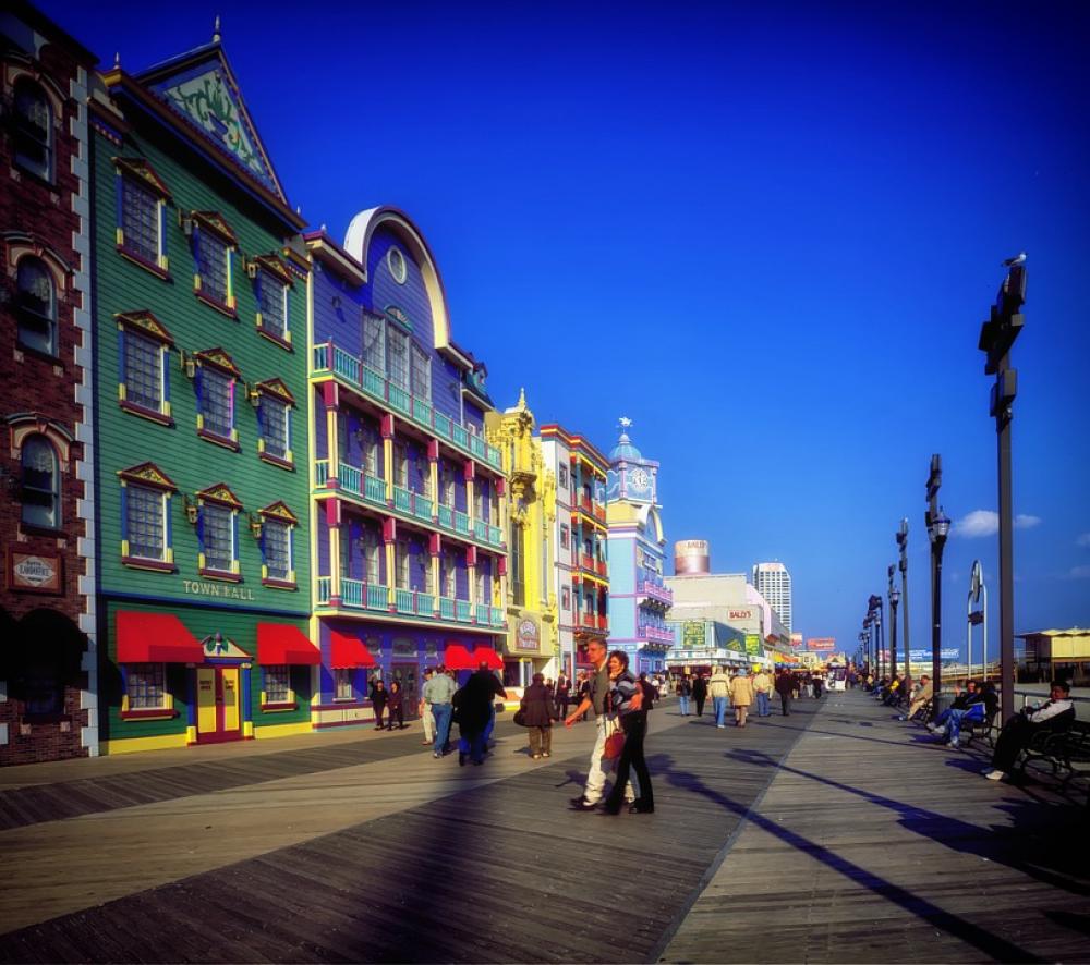 Atlantic City New Jersey Boardwalk Buildings Shops Atlantic City New Jersey Boardwalk Buildings Shops