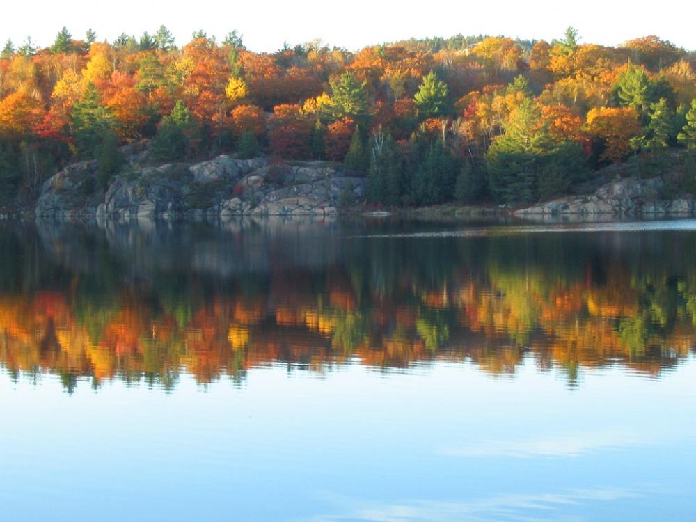 Autumn Lake Reflection Fall Colors Canadian Shield Autumn Lake Reflection Fall Colors Canadian Shield