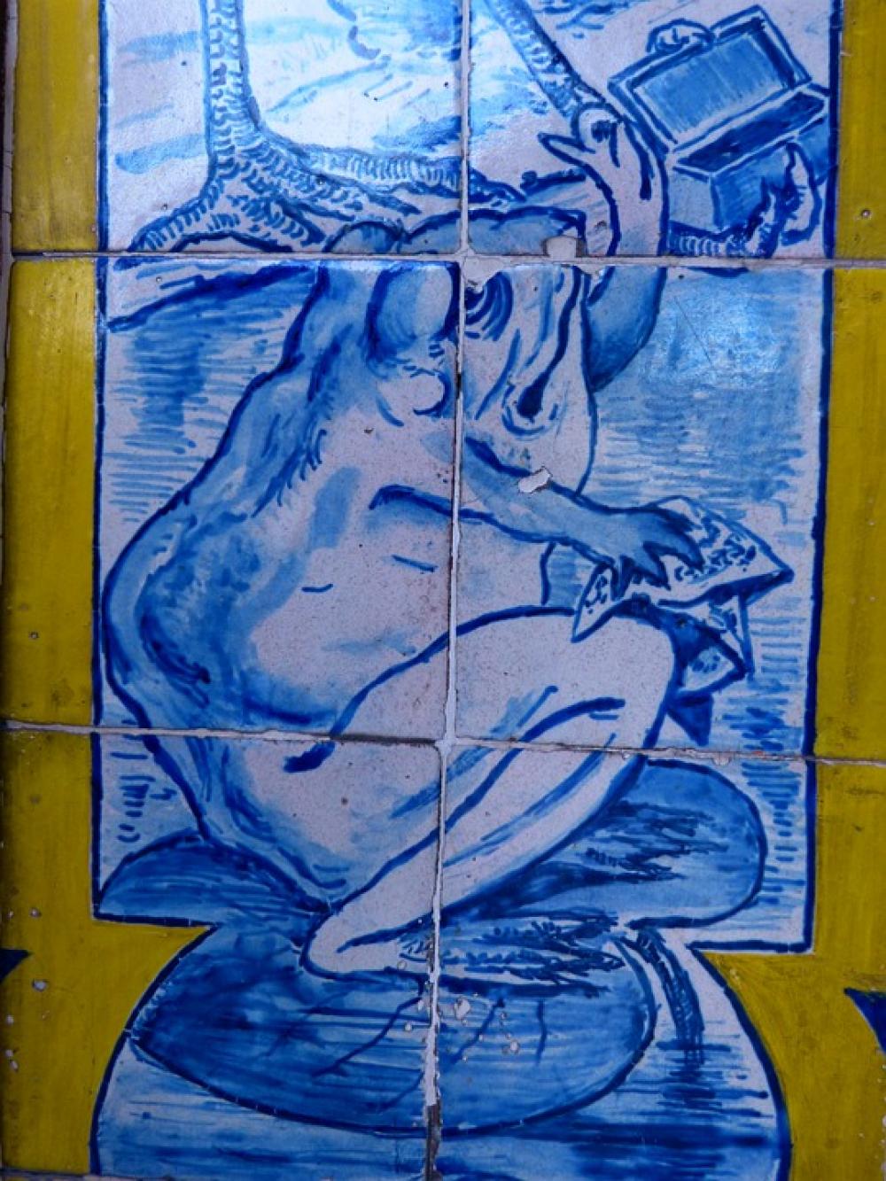 Azulejos Tile Blue Toad Frog Azulejos Tile Blue Toad Frog