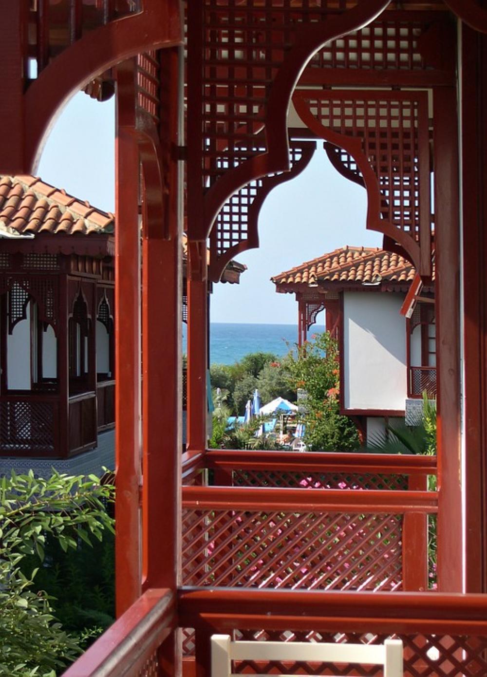 Balcony Sea Vacation House Building Balcony Sea Vacation House Building