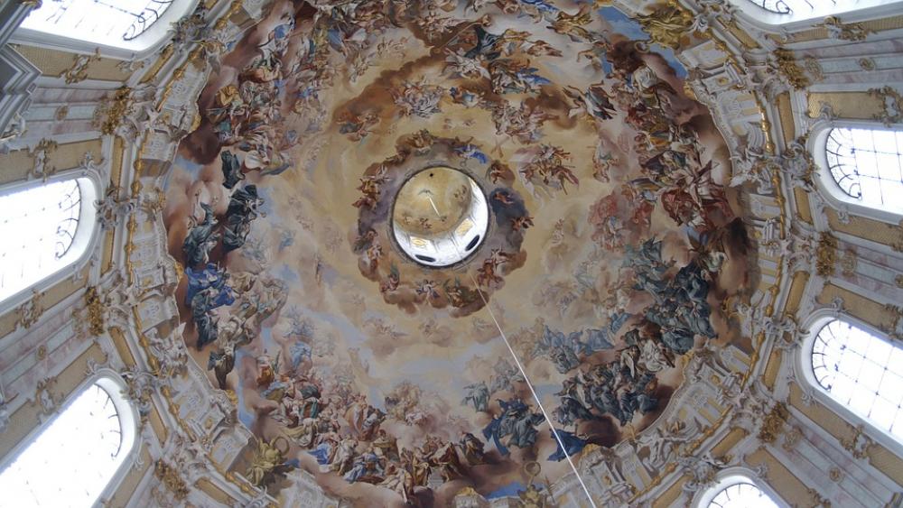 Bavaria Ettal Monastery Church Dome Baroque Bavaria Ettal Monastery Church Dome Baroque