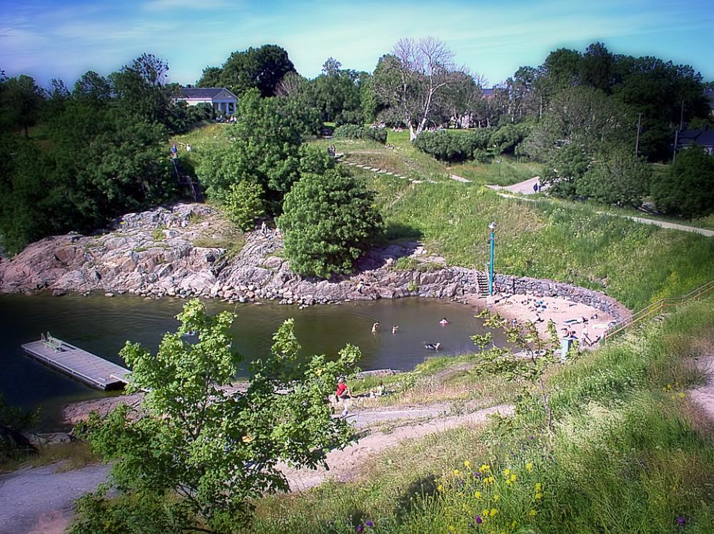 Beach Small Sea Suomenlinna Helsinki Finnish Beach Small Sea Suomenlinna Helsinki Finnish