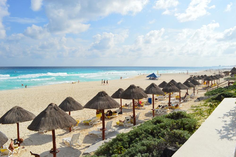 Beach Cancun Tourist Mar Architecture Beach Cancun Tourist Mar Architecture