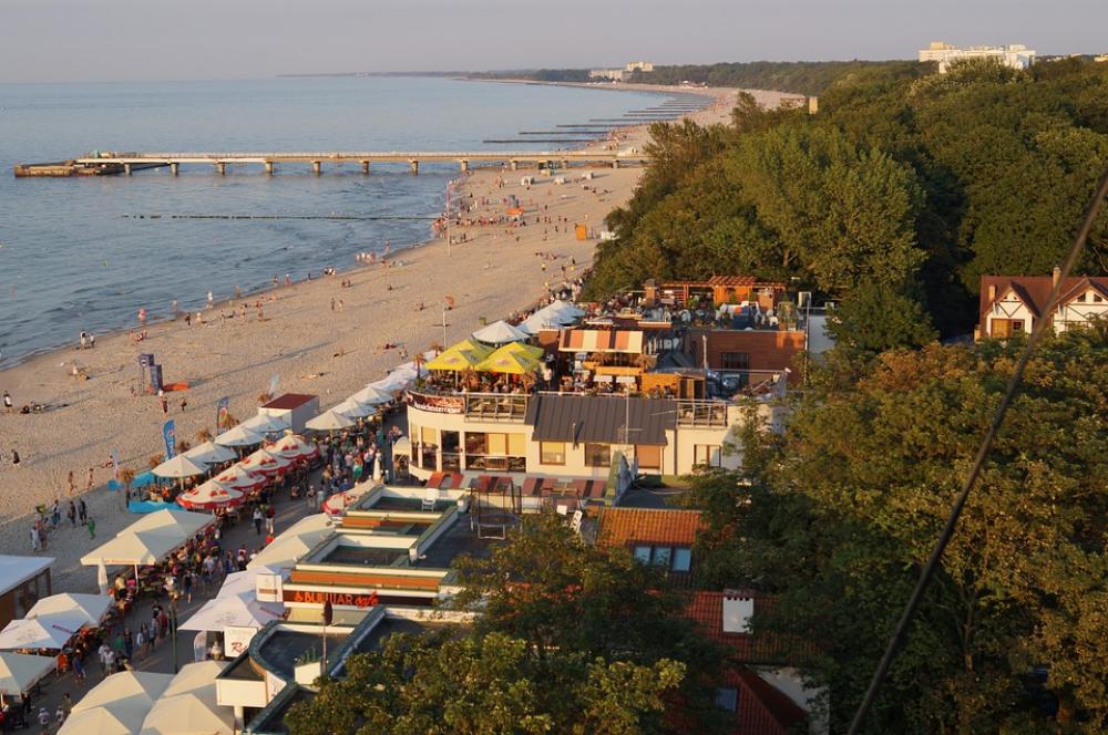 Beach Kołobrzeg Poland Baltic Sea Beach Kołobrzeg Poland Baltic Sea