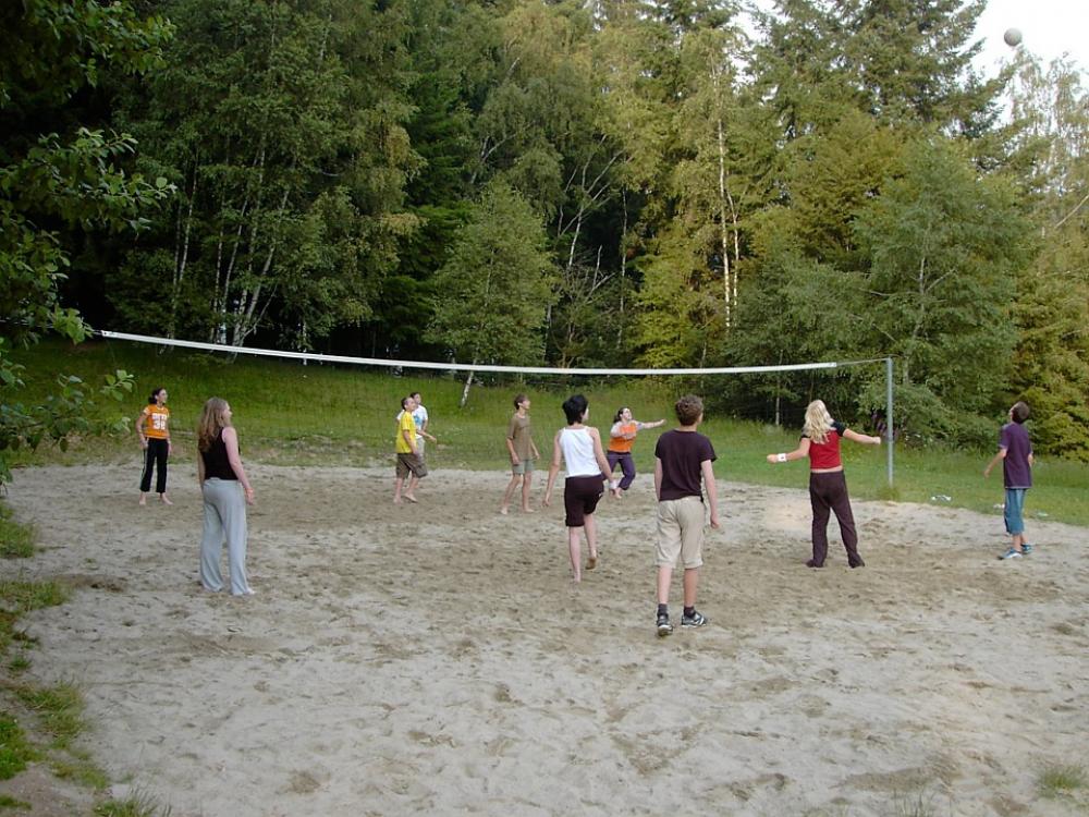 Beach Volleyball Young People Girl Boys Movement Beach Volleyball Young People Girl Boys Movement