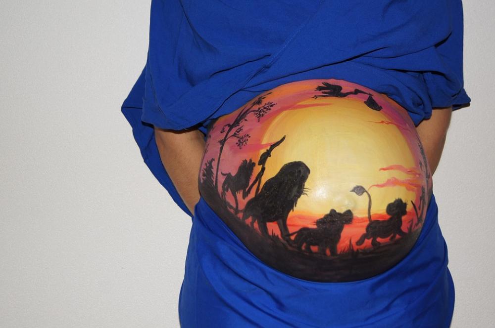 Belly Painting Lion King Pregnant Baby Bellypaint  Image Finder