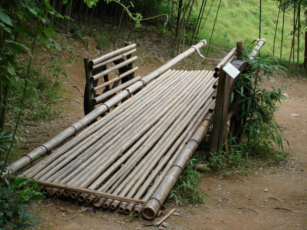 Bench Dead Rock Circle Bamboo Bench Dead Rock Circle Bamboo