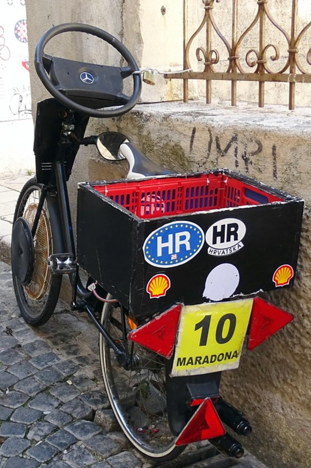 Bike Croatia Old Funny Two Wheeled Vehicle Wheel Bike Croatia Old Funny Two Wheeled Vehicle Wheel