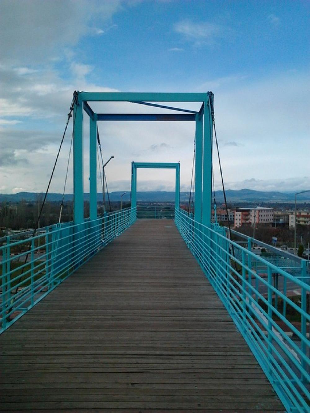 Blue Pedestrian Gateway Blue Pedestrian Gateway