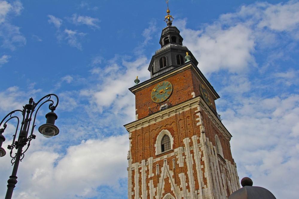Blue Sky Beautiful Cloud Cloth Hall Krakow Poland Blue Sky Beautiful Cloud Cloth Hall Krakow Poland