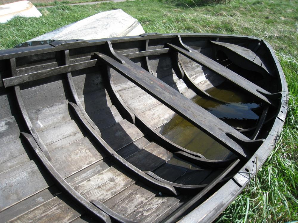 Boat Summer Grass Grey Water Boat Summer Grass Grey Water