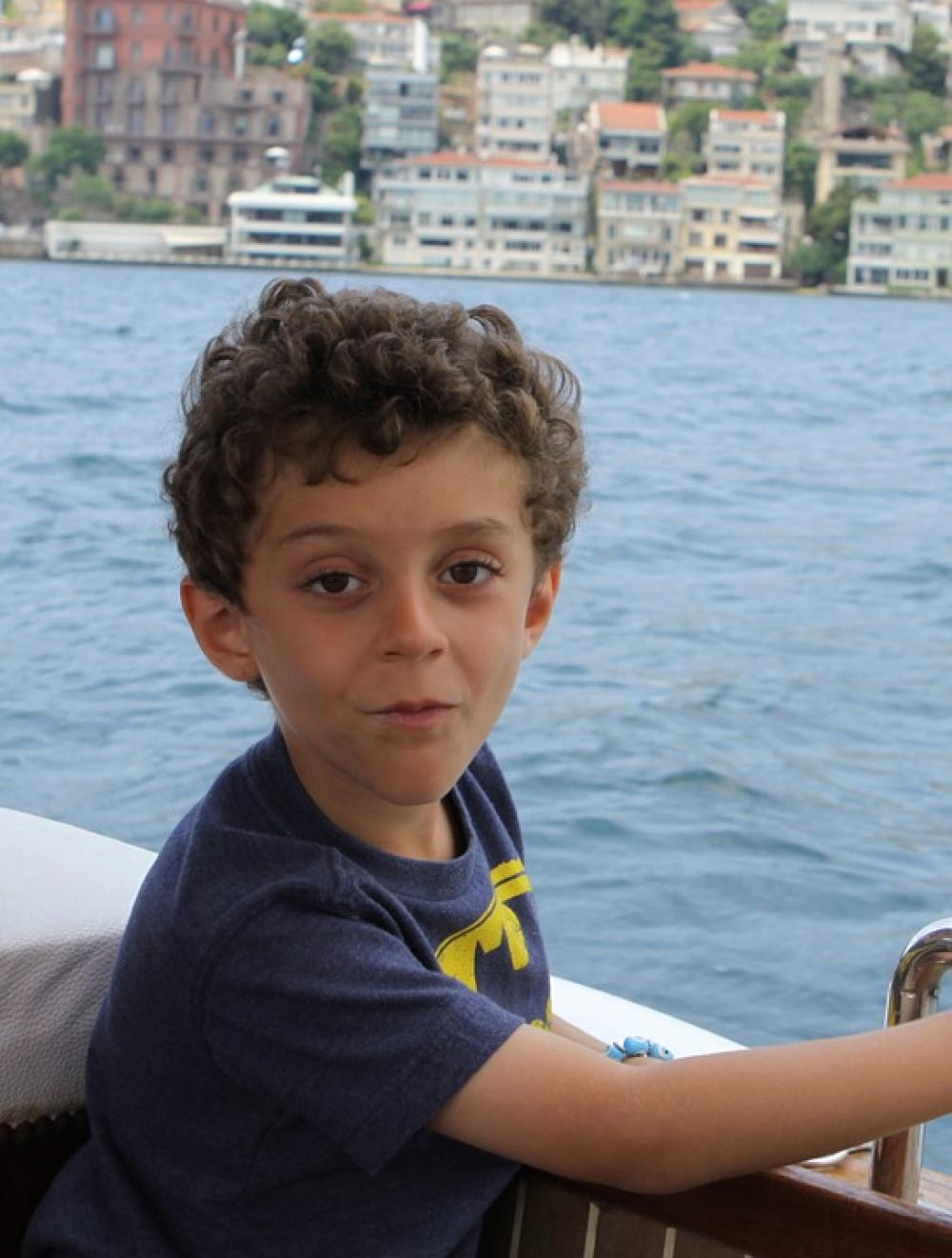 Boy Curly Hair Child Boat Kid Infant Boy Curly Hair Child Boat Kid Infant
